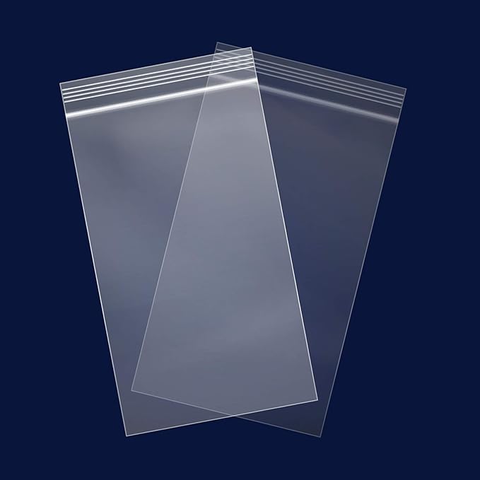 Reusable Zippered Transparent Polyethylene Bags