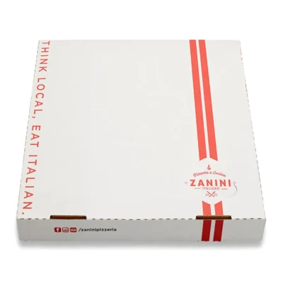 Paper Pizza Box Corrugated 3 Layer B and E Flute Cardboard High Quality Cheap Plain and Custom Logo Printed Kraft White
