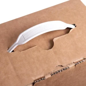 Custom Printed Cardboard Box with Ergonomic Plastic Handle