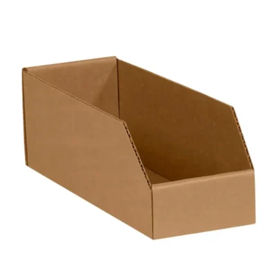 Customized High-Strength Corrugated Cardboard Open Top Bin Box – Multi-Functional Storage & Retail Display Solution
