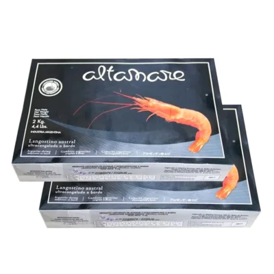 Customized Coated Seafood Frozen Shrimp Fish Packaging Carton Boxes