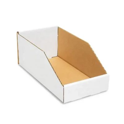 Customized High-Strength Corrugated Cardboard Open Top Bin Box – Multi-Functional Storage & Retail Display Solution