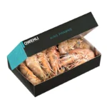 Customized Coated Seafood Frozen Shrimp Fish Packaging Carton Boxes