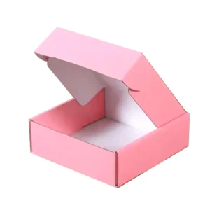 White Pink Color Mailing Box