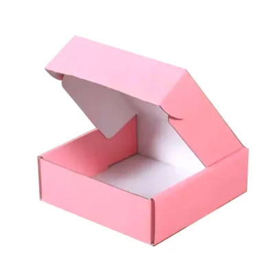 White Pink Color Mailing Box