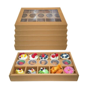Catering Tray and Lid Brown Kraft & PET Window Catering Tray and Lid Brown Kraft & PET Window