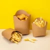 Custom Printed Disposable Kraft Coated Paper French Fries Cup Wholesale Fried Chicken Nugget Box Snack Packing BoxCustom Printed Disposable Kraft Coated Paper French Fries Cup Wholesale Fried Chicken Nugget Box Snack Packing Box