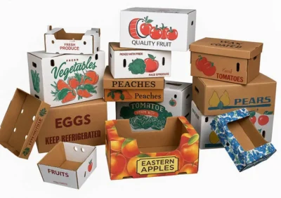 Durable corrugated shipping boxes for agricultural products, cold chain, fruit express delivery and industrial use