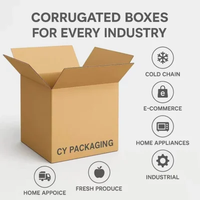 Durable corrugated shipping boxes for agricultural products, cold chain, fruit express delivery and industrial use